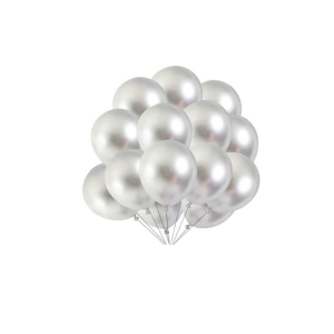 GLOBOS BLANCO PERLADO R10 50 UNIDADES