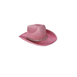 SOMBRERO COWBOY CON GLITTER ROSA