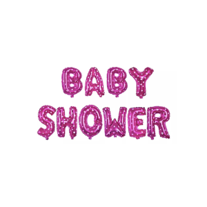 GLOBOS METALIZADOS BABY SHOWER ROSA