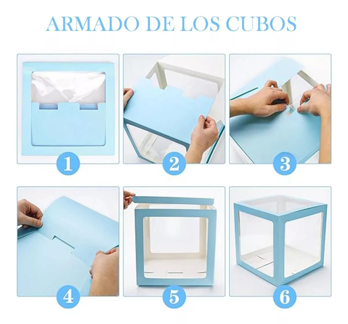 CUBO DECORATIVO BABY CELESTE - Imagen 2