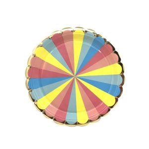 PLATO DESCARTABLE CIRQUE PASTEL 18 CM