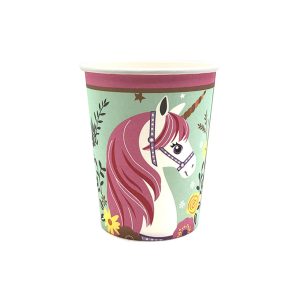 VASOS DESCARTABLE UNICORNIO GLAM 200 ML