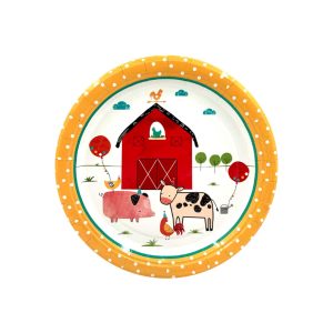 PLATOS DESCARTABLES MI GRANJA 18 CM 10 UNIDADES