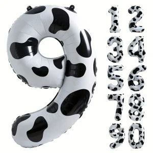 GLOBO NUMERO 9 VACA 1 MT