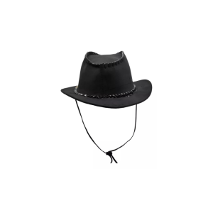 SOMBRERO COWBOY SIMIL CUERO NEGRO