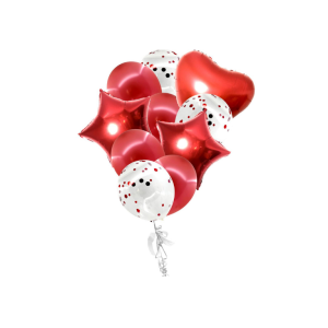 SET DE GLOBOS ROJO 10 UNINDADES