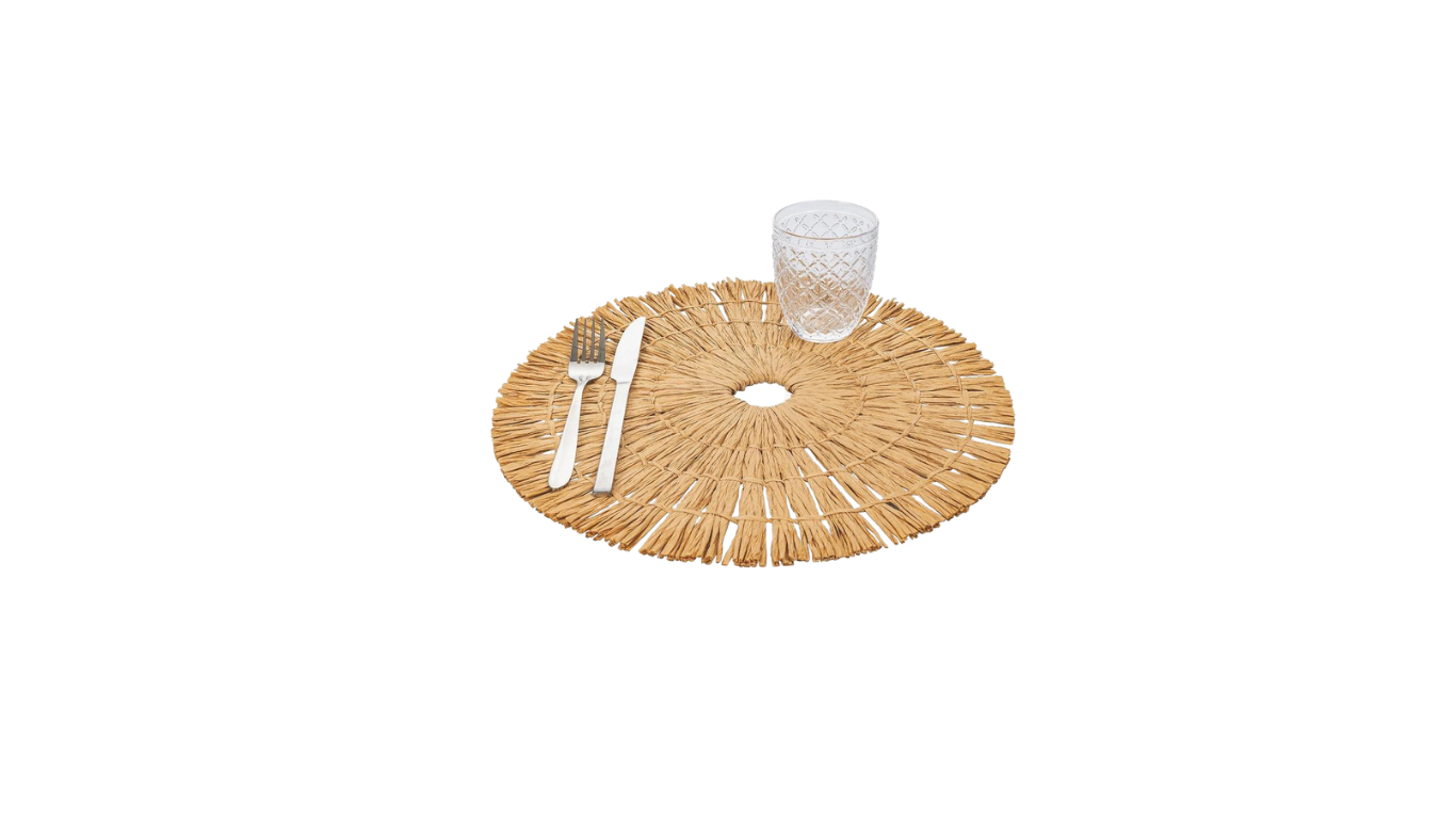MANTEL INDIVIDUAL RUSTICO REDONDO 6 UNIDADES - 45 CM