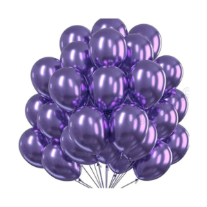 GLOBOS R12 25 UNIDADES CROMADOS METALIZADOS VIOLETA