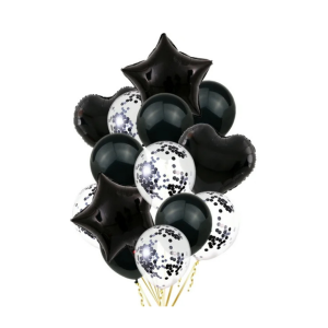 SET DE GLOBOS X 14 U NEGRO