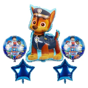 SET DE GLOBOS PAW PATROL 5 UNIDADES