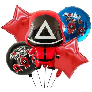 SET DE GLOBOS EL JUEGO DEL CALAMAR TRIÁNGULO