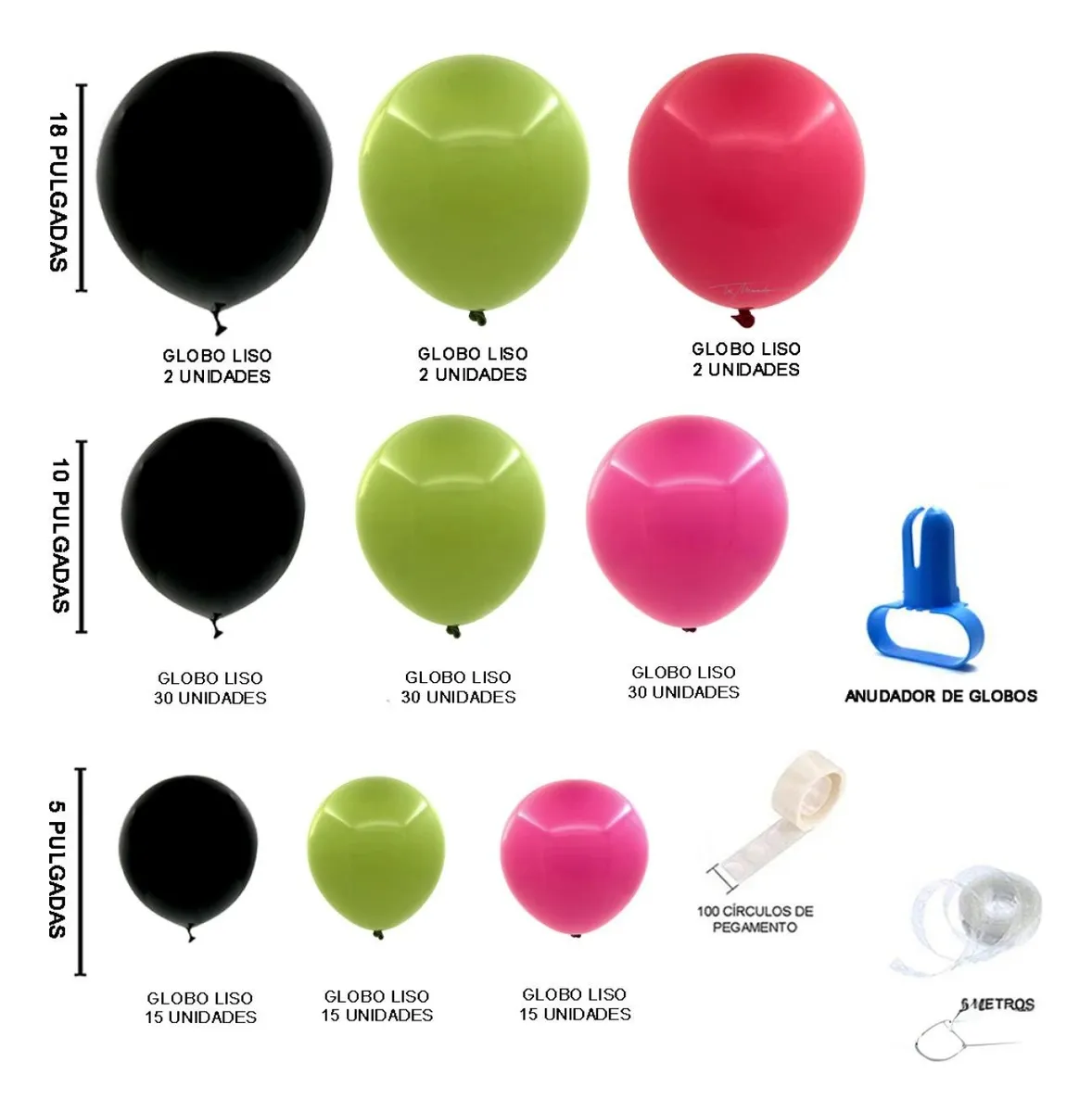 SET DE GLOBOS COMBINADO - Imagen 2