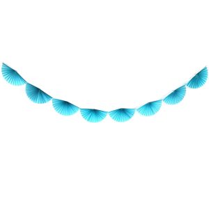 GUIRNALDA DE ABANICOS CELESTE 3 MTS