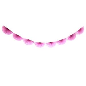 GUIRNALDA DE ABANICOS ROSA 3 MTS