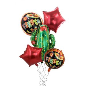 SET GLOBOS METALIZADOS MEXICO 5 UNIDADES