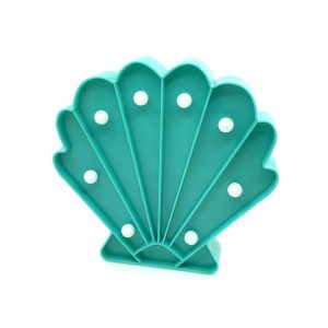 LAMPARA VELADORA SIRENA VERDE AGUA 18 X 18 CM