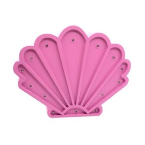 LAMPARA ALMEJA EN MDF ROSADA 20 x 25 CM