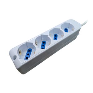 ALARGUE 3X1MM 4 SCHUKO SIN LLAVE 3MTS