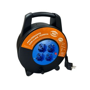 ALARGUE ENROLLADOR 4 SCHUKO 3X1MM SL 3-20MTS