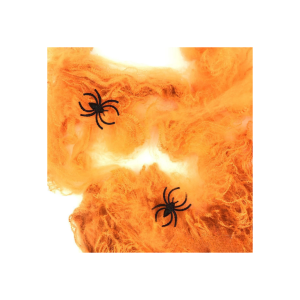 TELA DE ARAÑA CON DOS ARAÑAS NARANJA