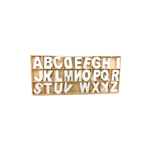 CAJA CON LETRAS EN MDF BLANCAS