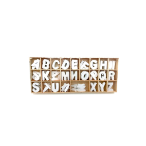 CAJA CON LETRAS EN MDF CHICAS BLANCAS
