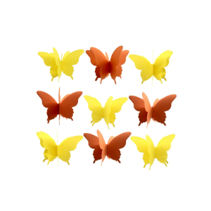 GUIRNALDA MARIPOSAS AMARILLA Y ROJA 2,5MTS