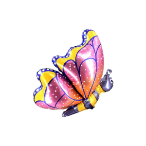 GLOBO METALIZADO MARIPOSA ROSA 58 x 76CM