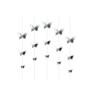 GUIRNALDA MARIPOSAS METALIZADA PLATEADO 2MTS