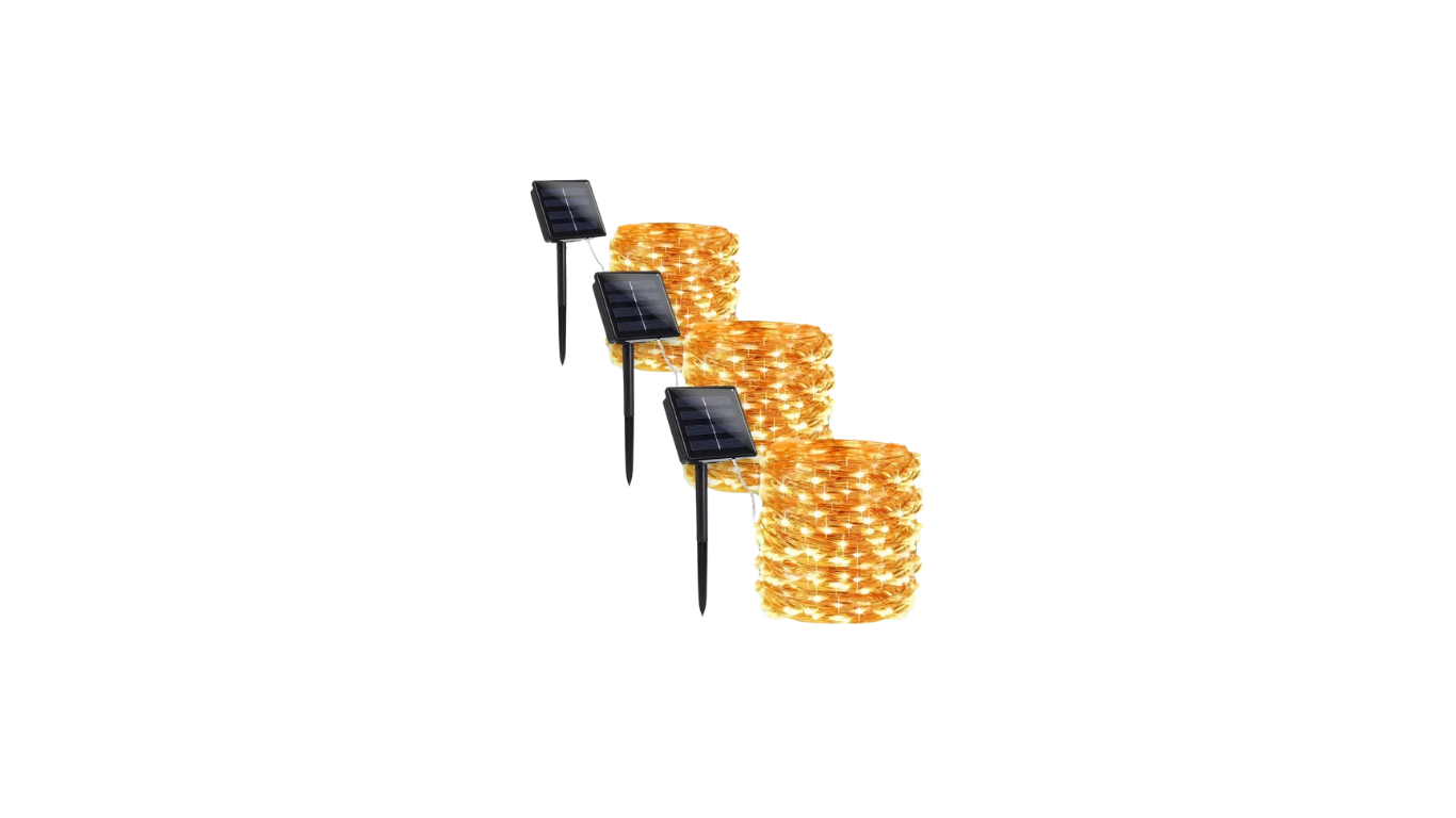 LUCES LUCIÉRNAGAS LED SOLARES 10 MTS 3 UNIDADES