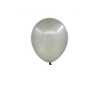 GLOBOS R5 PERLADOS 50 UNIDADES PLATEADO