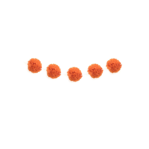 GUIRNALDA DE POMPONES NARANJA