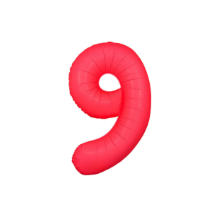 GLOBO NUMERO ROSA NEÓN GIGANTE 9
