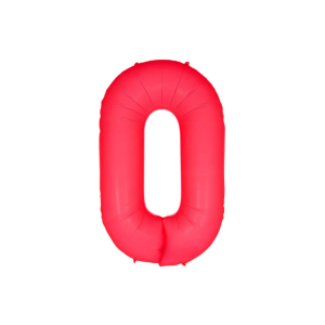GLOBO NUMERO ROSA NEÓN GIGANTE 0