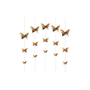 GUIRNALDA MARIPOSAS METALIZADA DORADO 2MTS