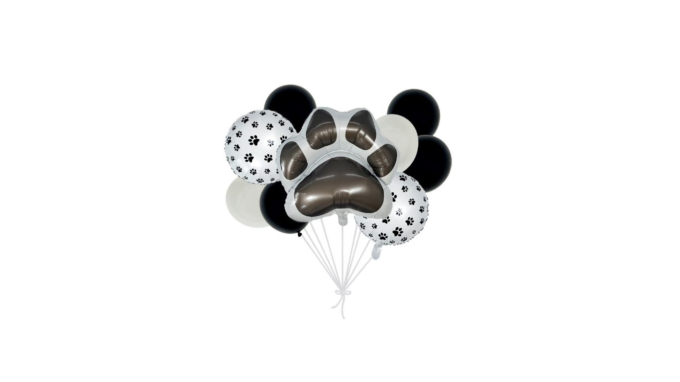 SET DE GLOBOS HUELLITAS