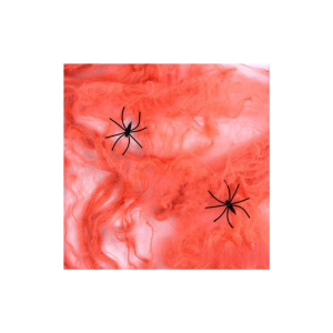 TELA DE ARAÑA CON DOS ARAÑAS CORAL