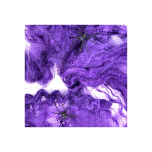 TELA DE ARAÑA CON DOS ARAÑAS VIOLETA