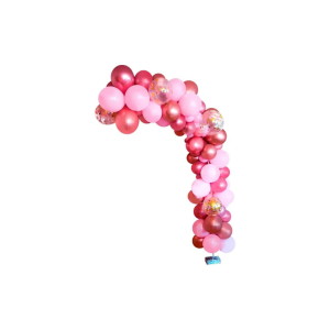 SET DE GLOBOS ARCO ROSADO MIX 120 UNIDADES