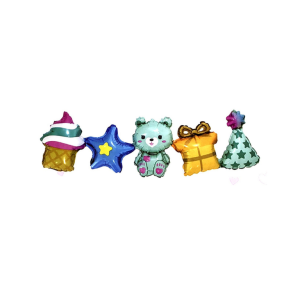 SET DE GLOBOS OSITO CELESTE