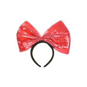 VINCHA MINNIE CON LENTEJUELAS ROJA
