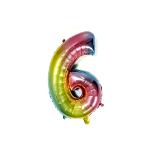 GLOBO NUMERO 76 CM MULTICOLOR 6