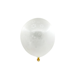 SET DE GLOBOS CRISTAL CON FLORES 25 UNIDADES