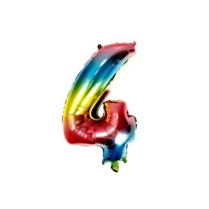 GLOBO NUMERO 76 CM MULTICOLOR 4