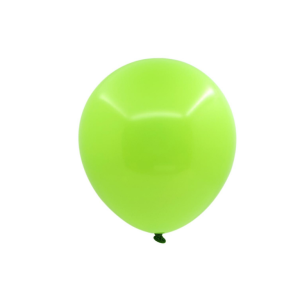 GLOBOS LISOS R10 VERDE FLUOR 50 UNIDADES