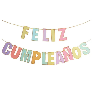 GUIRNALDA FELIZ CUMPLEAÑOS PASTEL