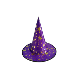 SOMBRERO DE BRUJAS ESTRELLITAS VIOLETA