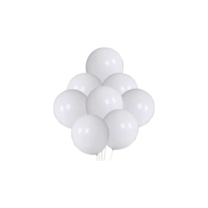 GLOBOS R12 5O UNIDADES BLANCO MATE