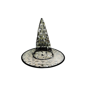 SOMBRERO BRUJITA DE TUL NEGRO
