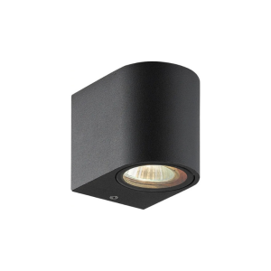 APLIQUE EXTERIOR UNIDIRECCIONAL CURVO NEGRO